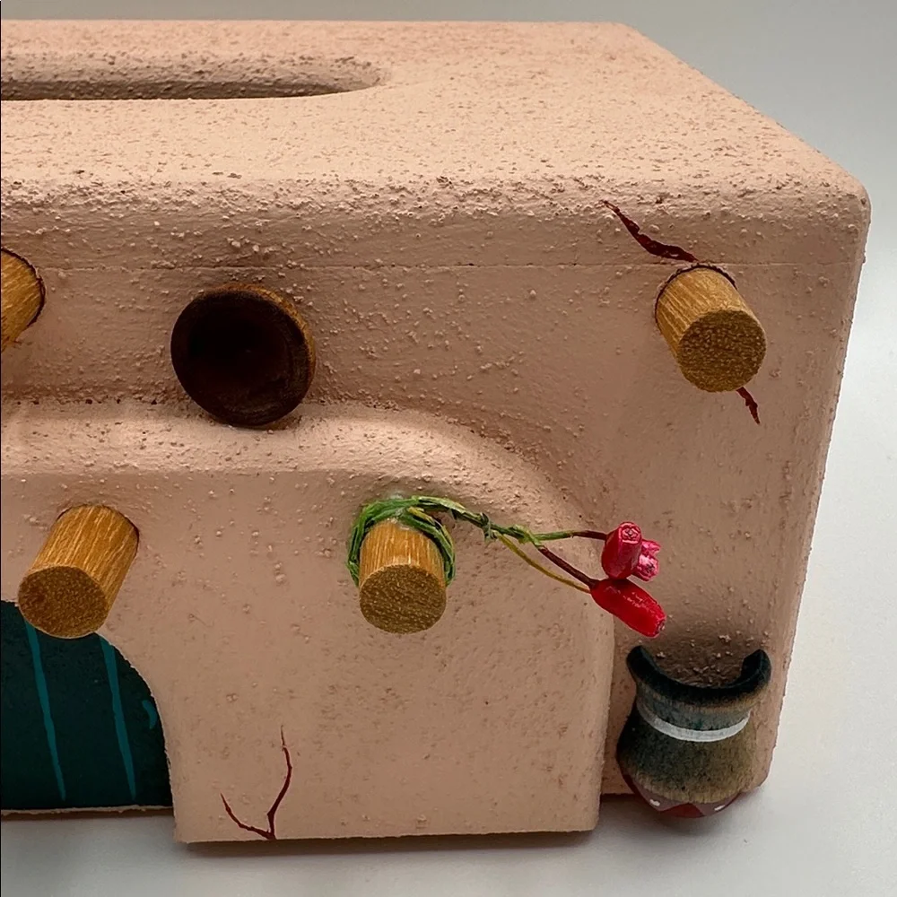Vintage Southwest style artisan tissue holder
